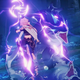Aether throws an electric elemental attack at an enemy creature.